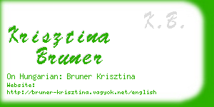 krisztina bruner business card